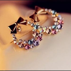• Cute Colorful Bow Studs Earrings 🎀